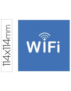 ETIQUETA ADHESIVA APLI DE SEÑALIZACION SIMBOLO WIFI 114X114 MM