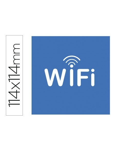 ETIQUETA ADHESIVA APLI DE SEÑALIZACION SIMBOLO WIFI 114X114 MM