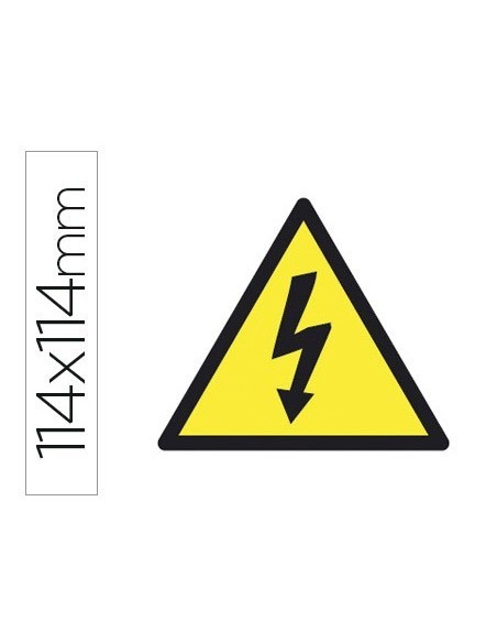 ETIQUETA ADHESIVA APLI DE SEÑALIZACION SIMBOLO ALTA TENSION 114X114 MM