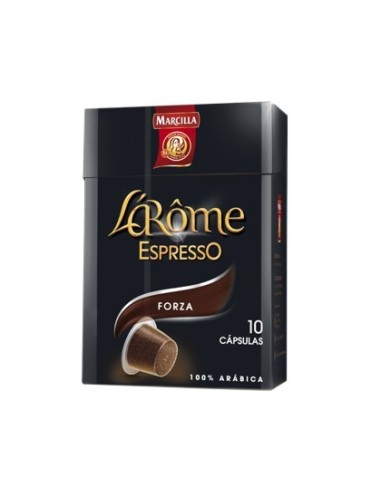 CAFE MARCILLA L AROME ESPRESSO FORZA FUERZA 9 CAJA DE 10 UNIDADES COMPATIBLE CON NESPRESSO