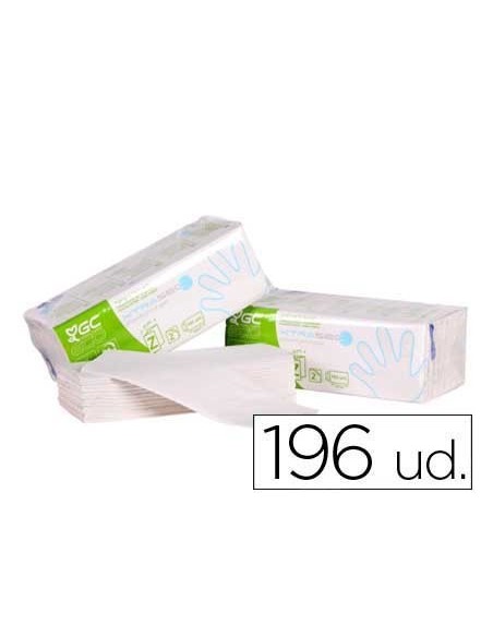 TOALLA DE PAPEL MANO ENGARZADA ECOLOGICA XTRASEC 20X23 CM 2 CAPAS PAQUETE CON 196 UNIDADES