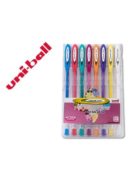 BOLIGRAFO UNI BALL UM-120 SIGNO 0,7 MM TINTA GEL ESTUCHE DE 8 COLORES PASTEL