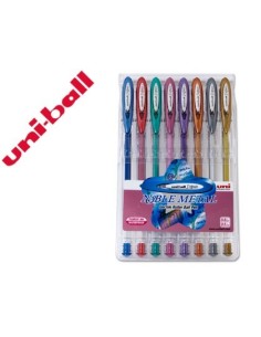BOLIGRAFO UNI BALL UM-120 SIGNO 0,7 MM TINTA GEL ESTUCHE DE 8 COLORES METALIZADOS