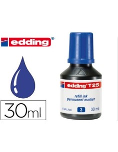TINTA ROTULADOR EDDING T-25 AZUL FRASCO DE 30 ML