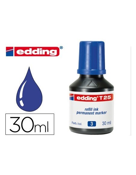 TINTA ROTULADOR EDDING T-25 AZUL FRASCO DE 30 ML