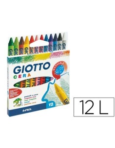 LAPICES CERA GIOTTO CAJA DE 12 COLORES