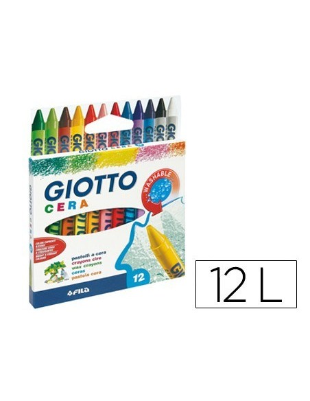 LAPICES CERA GIOTTO CAJA DE 12 COLORES