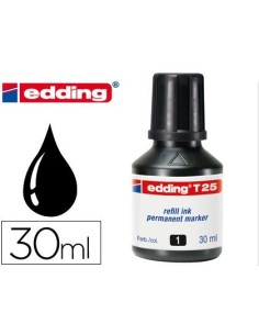 TINTA ROTULADOR EDDING T-25 NEGRO FRASCO DE 30 ML