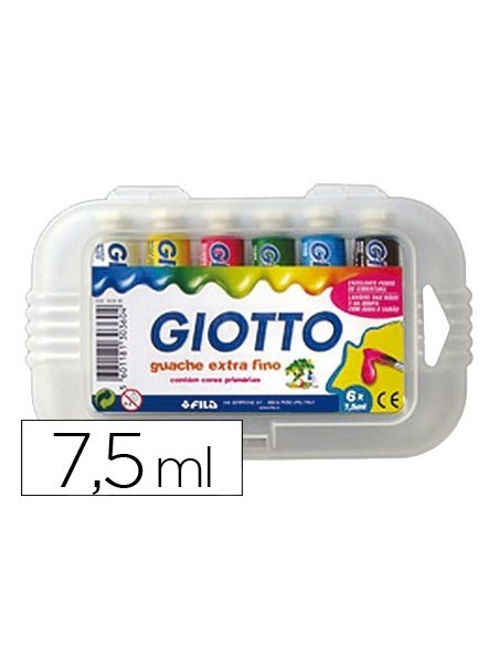 TEMPERA GIOTTO 7,5 ML 6 COLORES SURTIDOS