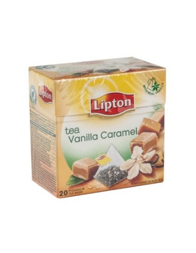 TE LIPTON PIRAMIDE DE VAINILLA Y CARAMELO CAJA DE 20 BOLSAS