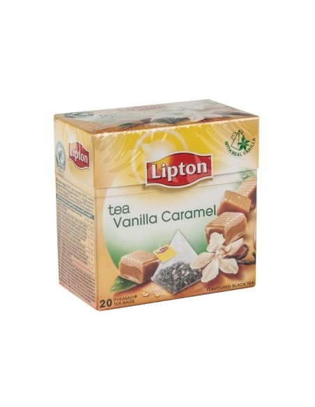 TE LIPTON PIRAMIDE DE VAINILLA Y CARAMELO CAJA DE 20 BOLSAS