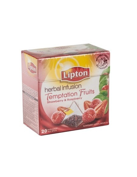 TE LIPTON PIRAMIDE DE FRUTAS ROJAS CAJA DE 20 BOLSAS
