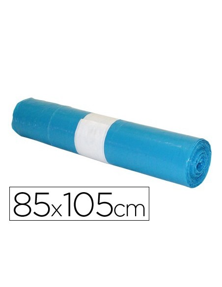 BOLSA BASURA INDUSTRIAL AZUL 85X105CM GALGA 110 ROLLO DE 10 UNIDADES