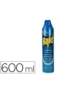 INSECTICIDA RAID SPRAY MOSCAS Y MOSQUITOS 600 ML