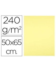 CARTULINA LIDERPAPEL 50X65 CM 240 G/M2 AMARILLO MEDIO