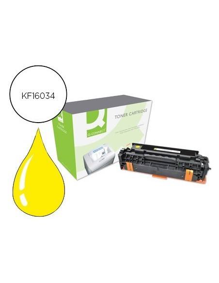 TONER Q-CONNECT COMPATIBLE HP CE412A COLOR LASERJET M351A / 451DN / 451NW / 375NW / 475DN AMARILLO 2.600 PAG