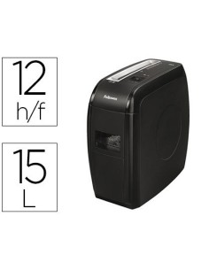 DESTRUCTORA DE DOCUMENTOS FELLOWES 21CS CAPACIDAD DE CORTE 12 H DESTRUYE GRAPAS TARJETAS CREDITO Y CLIPS 15L