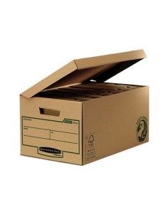 CAJON FELLOWES CARTON RECICLADO PARA ALMACENAMIENTO DE ARCHIVADORES CAPACIDAD 6 CAJAS DE ARCHIVO 80 MM