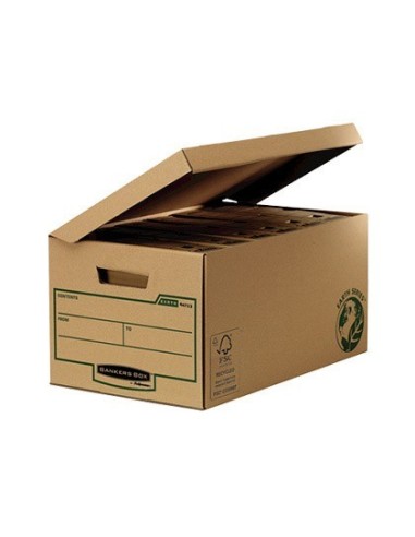 CAJON FELLOWES CARTON RECICLADO PARA ALMACENAMIENTO DE ARCHIVADORES CAPACIDAD 6 CAJAS DE ARCHIVO 80 MM