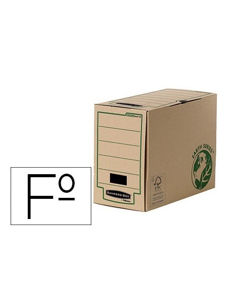 CAJA ARCHIVO DEFINITIVO FELLOWES FOLIO CARTON RECICLADO LOMO 150 MM