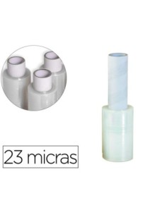 FILM EXTENSIBLE MANUAL ANCHO 100 MM ESPESOR 23 MICRAS 440 G TRANSPARENTE