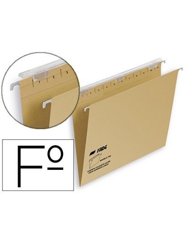 CARPETA COLGANTE FADE TIKI FOLIO VISOR SUPERIOR 290 MM EFECTO LUPA KRAFT ECO 230 G/M LOMO V