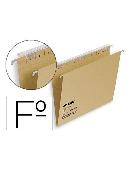 CARPETA COLGANTE FADE TIKI FOLIO VISOR SUPERIOR 290 MM EFECTO LUPA KRAFT ECO 230 G/M LOMO V