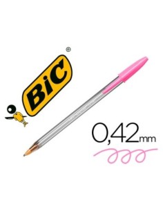 BOLIGRAFO BIC CRISTAL FUN ROSA PUNTA 1,6 MM