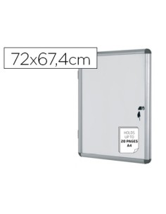 VITRINA DE ANUNCIOS BI-OFFICE FONDO MAGNETICO EXTRAPLANA DE INTERIOR 720X674 MM