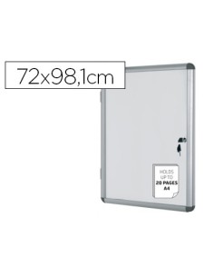 VITRINA DE ANUNCIOS BI-OFFICE FONDO MAGNETICO EXTRAPLANA DE INTERIOR 720X981 MM