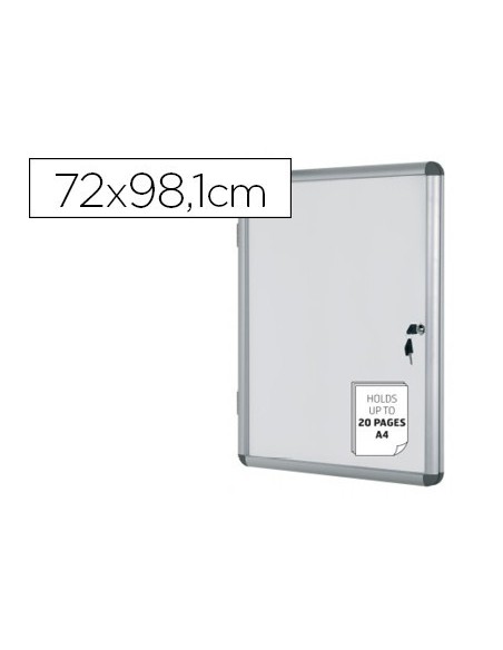 VITRINA DE ANUNCIOS BI-OFFICE FONDO MAGNETICO EXTRAPLANA DE INTERIOR 720X981 MM