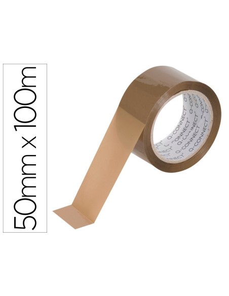 CINTA ADHESIVA Q-CONNECT POLIPROPILENO HAVANA 100 MT X 50 MM PARA EMBALAJE