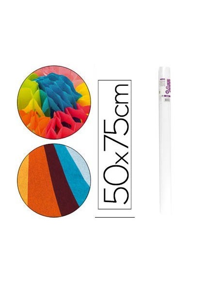 PAPEL SEDA LIDERPAPEL BLANCO 17G/M2 ROLLO DE 24 HOJAS 50X75CM