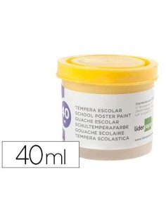 TEMPERA LIDERPAPEL ESCOLAR 40 ML AMARILLO