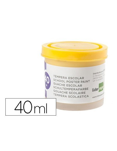 TEMPERA LIDERPAPEL ESCOLAR 40 ML AMARILLO