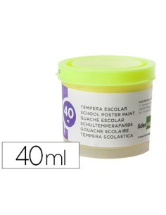 TEMPERA LIDERPAPEL ESCOLAR 40 ML AMARILLO LIMON