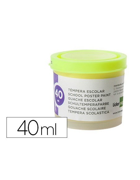 TEMPERA LIDERPAPEL ESCOLAR 40 ML AMARILLO LIMON