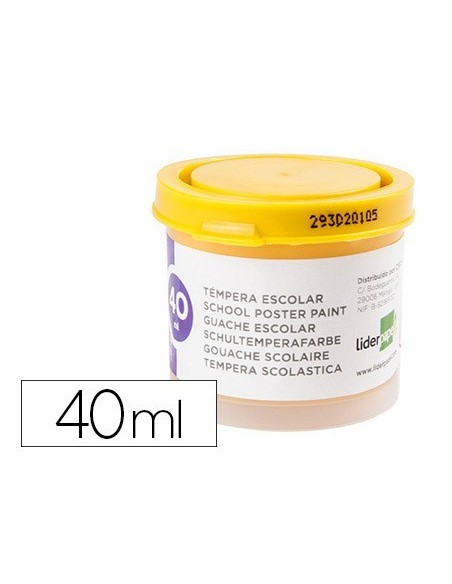 TEMPERA LIDERPAPEL ESCOLAR 40 ML AMARILLO ORO