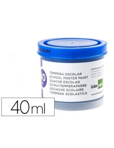 TEMPERA LIDERPAPEL ESCOLAR 40 ML AZUL ULTRAMAR