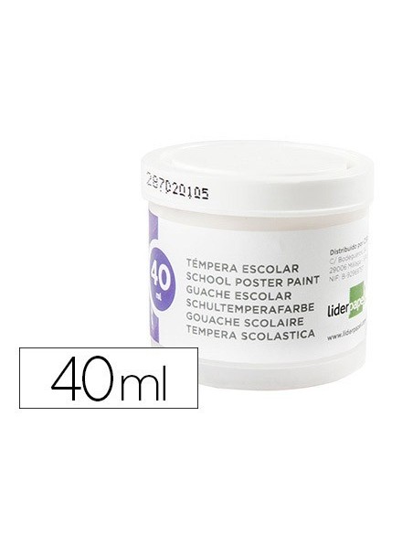 TEMPERA LIDERPAPEL ESCOLAR 40 ML BLANCO