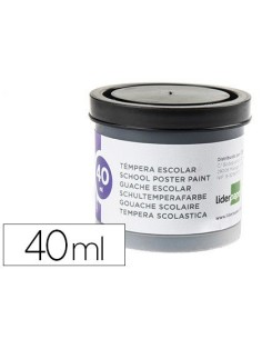 TEMPERA LIDERPAPEL ESCOLAR 40 ML NEGRO