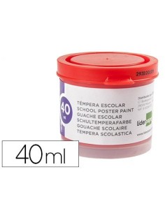 TEMPERA LIDERPAPEL ESCOLAR 40 ML ROJO