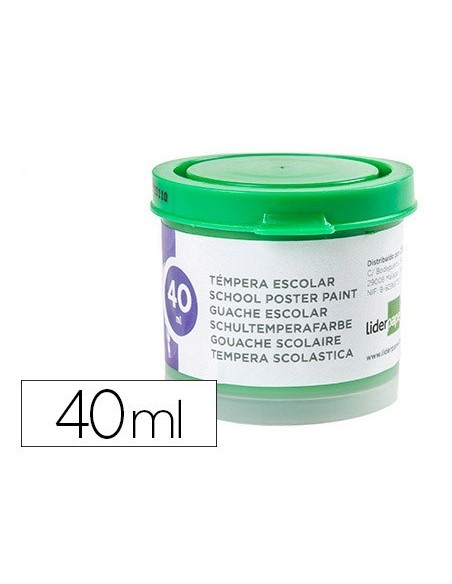 TEMPERA LIDERPAPEL ESCOLAR 40 ML VERDE