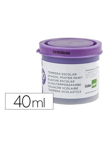 TEMPERA LIDERPAPEL ESCOLAR 40 ML VIOLETA