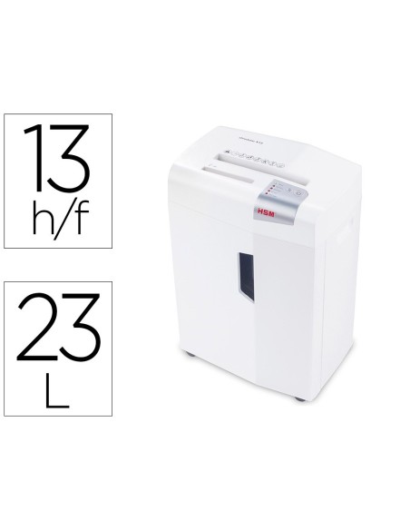 DESTRUCTORA DE DOCUMENTOS HSM SHREDSTAR X13 CAPACIDAD DE CORTE 13 H EN PARTICULAS DESTRUYEGRAPAS CLIPS CD Y TARJETAS