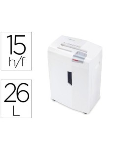 DESTRUCTORA DE DOCUMENTOS HSM SHREDSTAR X15 CAPACIDAD DE CORTE 15 H EN PARTICULAS DESTRUYEGRAPAS CLIPS CD Y TARJETAS