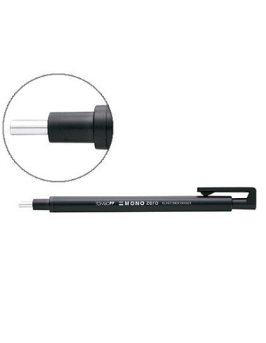 PORTAGOMAS TOMBOW CON CLIP PUNTA GOMA NEGRA REDONDA 2,3 MM DIAMETRO COLOR NEGRO