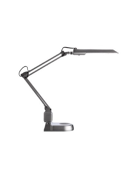 LAMPARA DE OFICINA ARCHIVO 2000 ECOSTAR FLUORESCENTE ABS Y ALUMINIO CON BASE COLOR PLATA