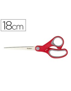 TIJERA OFICINA SCOTCH CONFORT 18 CM DE ACERO INOXIDABLE MANGO ERGONOMICO AMBIDIESTROS