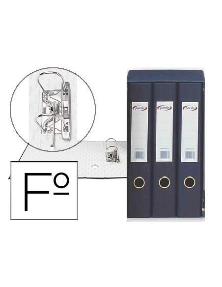 MODULO PARDO 3 ARCHIVADORES DE PALANCA FOLIO 2 ANILLAS 40 MM AZUL 350X200X300 MM